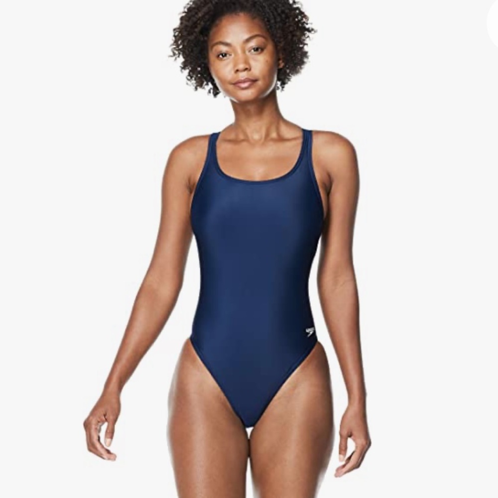 Navy speedo training swimsuit nwt 30